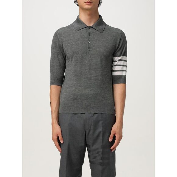 Thom Browne Polo Shirt Men Grey